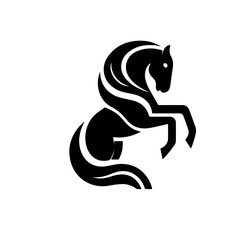 Black horse icon. horse icon illustration.