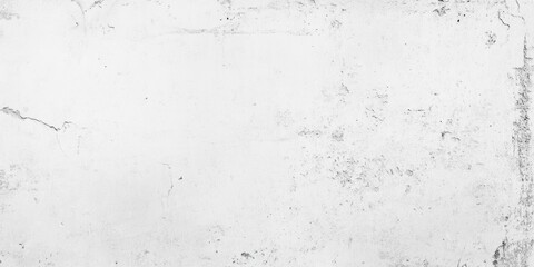 Obraz premium White old concrete wall light grunge texture wide banner format background with copy space for text. Grunge light gray Soft white texture