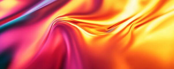 Obraz premium Colorful abstract silk fabric with flowing curves