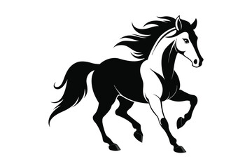 Horse Silhouette Vector Art Illustration