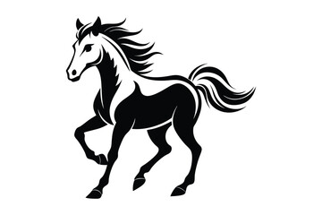 Horse Silhouette Vector Art Illustration