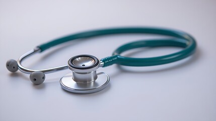 Medical stethoscope isolated on white background : Generative AI