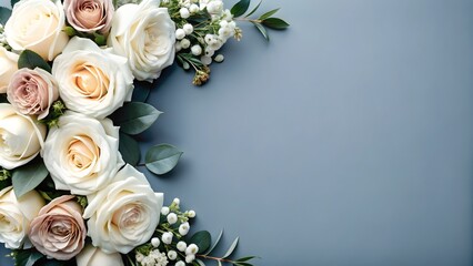 delicate floral background on gray for creating customizable text designs