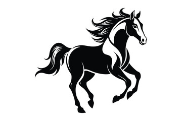 Horse Silhouette Vector Art Illustration