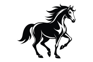 Horse Silhouette Vector Art Illustration
