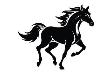 Horse Silhouette Vector Art Illustration