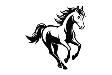 Horse Silhouette Vector Art Illustration