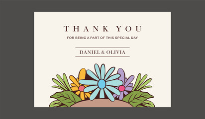 Thank you wedding card template