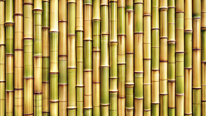 Fototapeta premium Seamless bamboo texture, realistic patterns, natural colors, soft lighting, high resolution