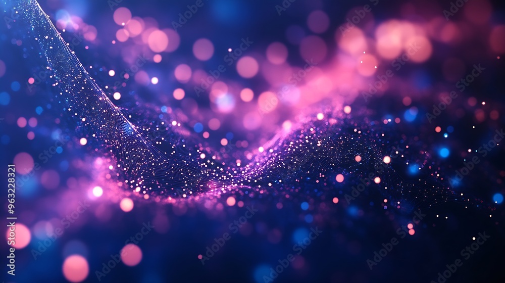 Poster Communication network concept Abstract background : Generative AI
