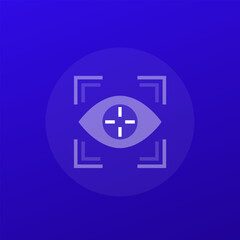 eye tracking icon, transparent design