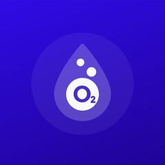 oxygen in blood icon, transparent design