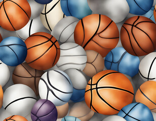 Obraz premium watercolor Used Basketball texture background close up view.