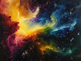 Cosmic Nebula Painting.