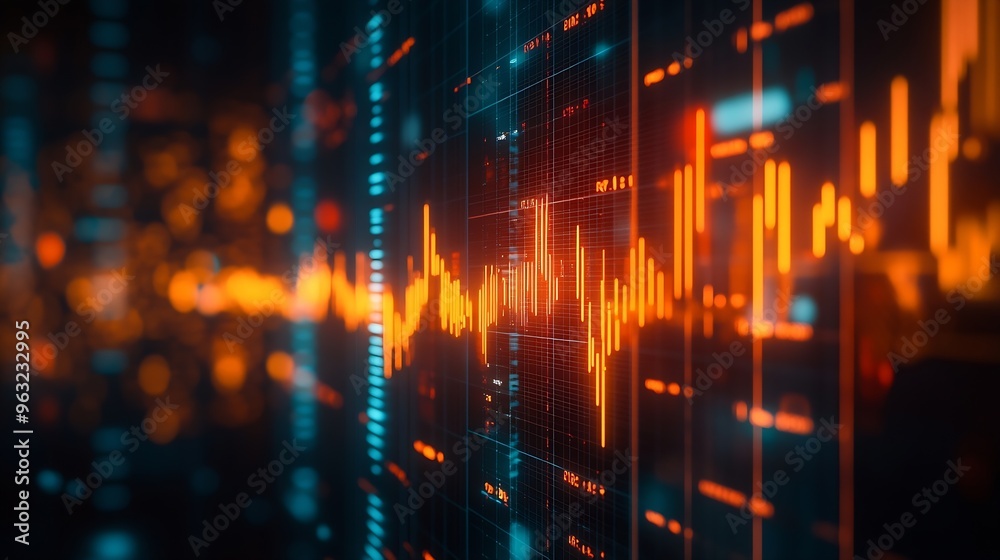 Aufkleber Analysis data for business and data management system concept report with graph or chart and metrics connected to database Corporate strategy for finance operations sales marketing : Generative AI