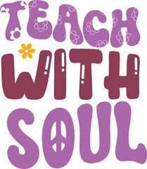 Teacher's Day Retro Vector Design, back to school, illustration, eps