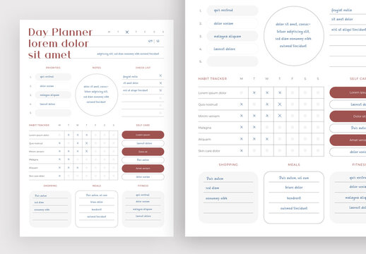 Printable Daily Tracker Layout