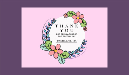 Thank you wedding card template