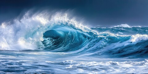 Ocean waves represent the powerful, rhythmic force of nature, embodying both tranquility and strength, as they flow in an ever-changing dance with the sea.