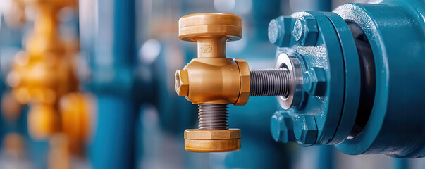 A macro shot of a threaded valve stem