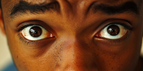 Bewildered Stare: A confused expression on someone's face, overwhelmed by the chaos around them.