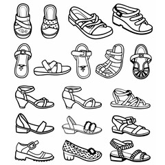 A variety of shoes