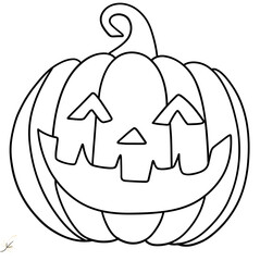 halloween pumpkin on white background
