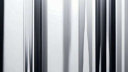 Abstract pattern of alternating reflective vertical lines with light and shadow interplay
