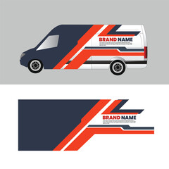 vector design decal wrap body car van cargo company delivery © rina