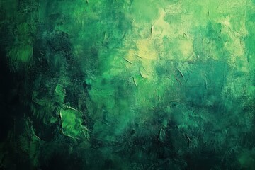 Obraz premium Abstract green background with a grungy texture and space for text or design.