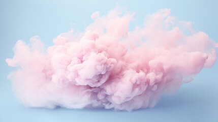 Fototapeta premium A dreamy cloud of cotton candy smoke, its pastel hues blending seamlessly
