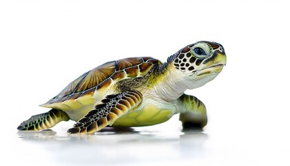 Obraz premium sea turtles on white background. Chelonioidea