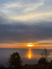 sunrise over the river