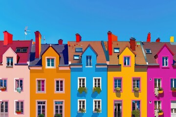 Fototapeta premium gable of a traditional half-timbered house in Marbach, Germany. Beautiful simple AI generated image