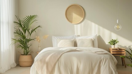 Fototapeta premium Modern home bedroom interior