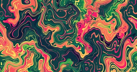 Obraz premium A vibrant abstract design featuring swirling colors and fluid patterns.