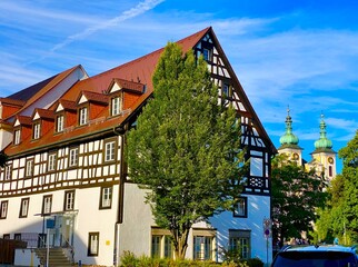 Colourful town of Donaueschingen in Germany