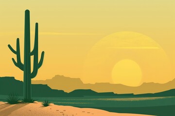 Modern eco-friendly house with solar panels, surrounded by desert landscape and greenery, showcasing sustainable architecture.. Beautiful simple AI generated image