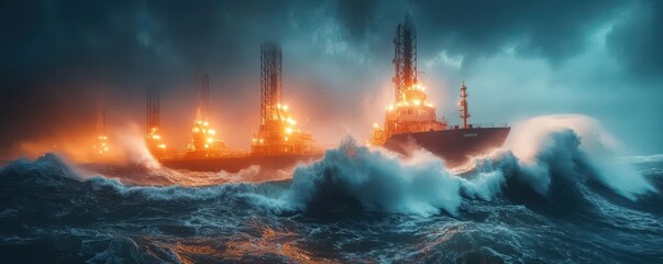 Fototapeta premium Massive offshore tidal energy plant