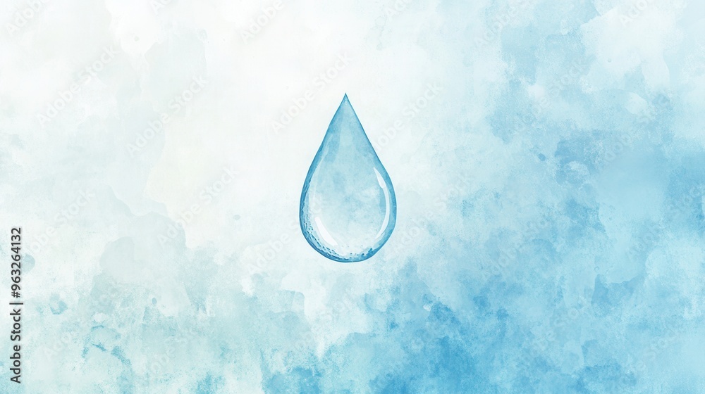Poster this design showcases a solitary drop of water, evoking feelings of hydration and freshness against 
