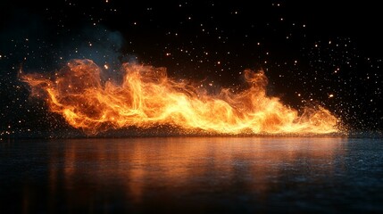 Geometric Mosaic Background with Orange Gradient Triangles for Eye-Catching Designs, Brochures, and Modern Visual Art, Generative AI