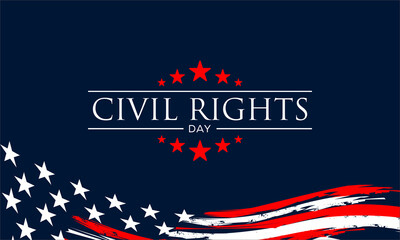 Civil Rights Day  with US flag , vektor background .