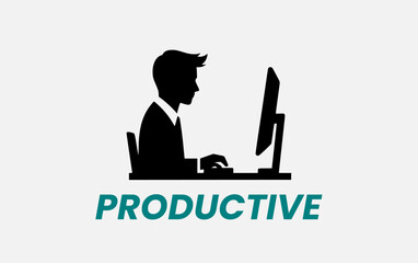 silhouette of a OFFICE WORKERS