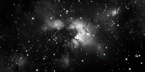 Obraz premium Velvet Void: A pitch-black night sky, filled with countless stars, their twinkling light contrasting with the inky darkness.