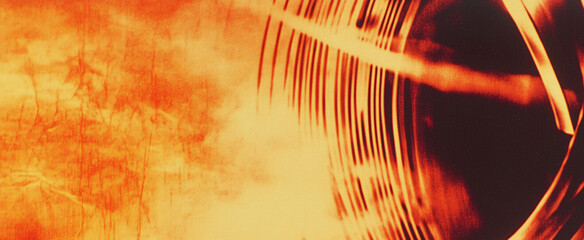 abstract grunge background in warm tones resembling an audio or rock music motif