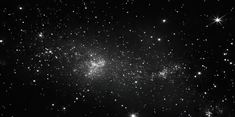 Fototapeta premium Velvet Void: A pitch-black night sky, filled with countless stars, their twinkling light contrasting with the inky darkness.