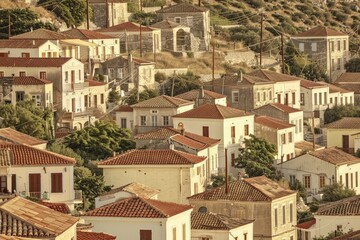 Obraz premium The City of Brno - Czech Republic.B & W Photography. Beautiful simple AI generated image