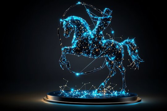 Star constellation, Sagittarius the archer, half-man half-horse is a symbol of bravery and exploration in the zodiac