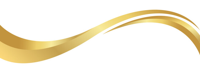 gold wave curve, golden wave corner shape for element, stripes ribbon golden graphic, striped gold