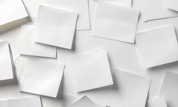 Isolated white sticky notes on white background, Video